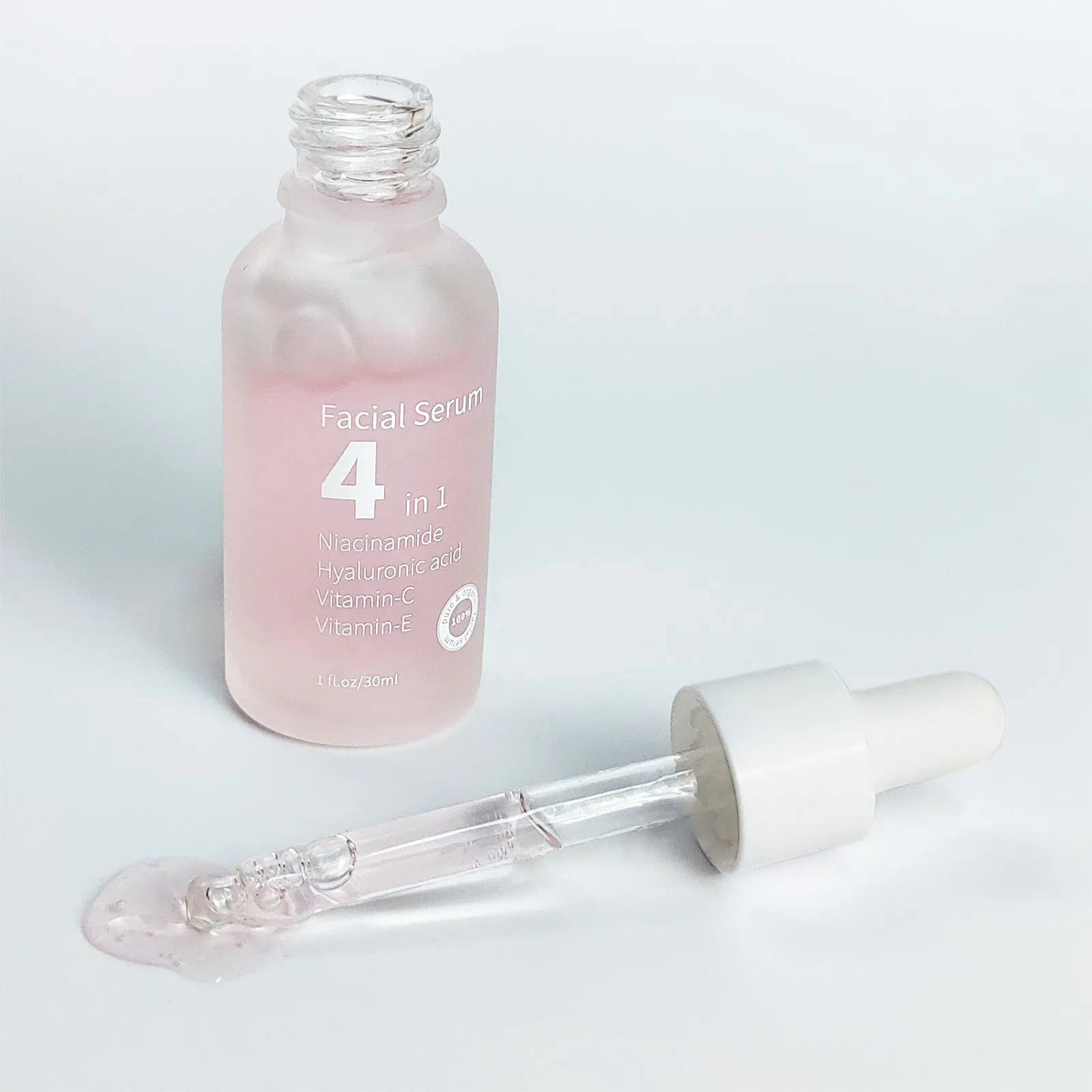 ✨ 4-in-1 Face Serum with 30% Vitamin C, Hyaluronic Acid & Niacinamide – Anti-Aging, Hydrating & Brightening