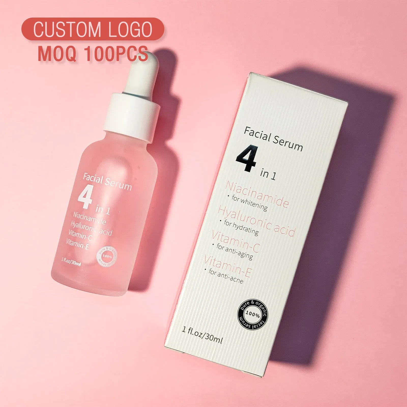 ✨ 4-in-1 Face Serum with 30% Vitamin C, Hyaluronic Acid & Niacinamide – Anti-Aging, Hydrating & Brightening