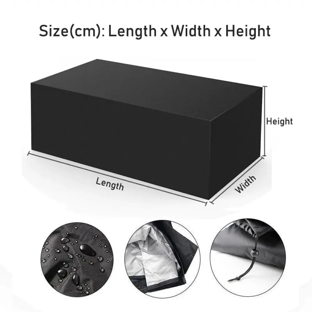 190t / 210d Oxford Waterproof Furniture Cover for Rattan Table Cube Chair Sofa Dustproof Rain Garden Patio Protective Cover