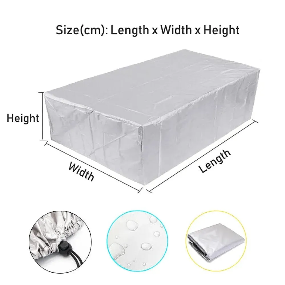 190t / 210d Oxford Waterproof Furniture Cover for Rattan Table Cube Chair Sofa Dustproof Rain Garden Patio Protective Cover