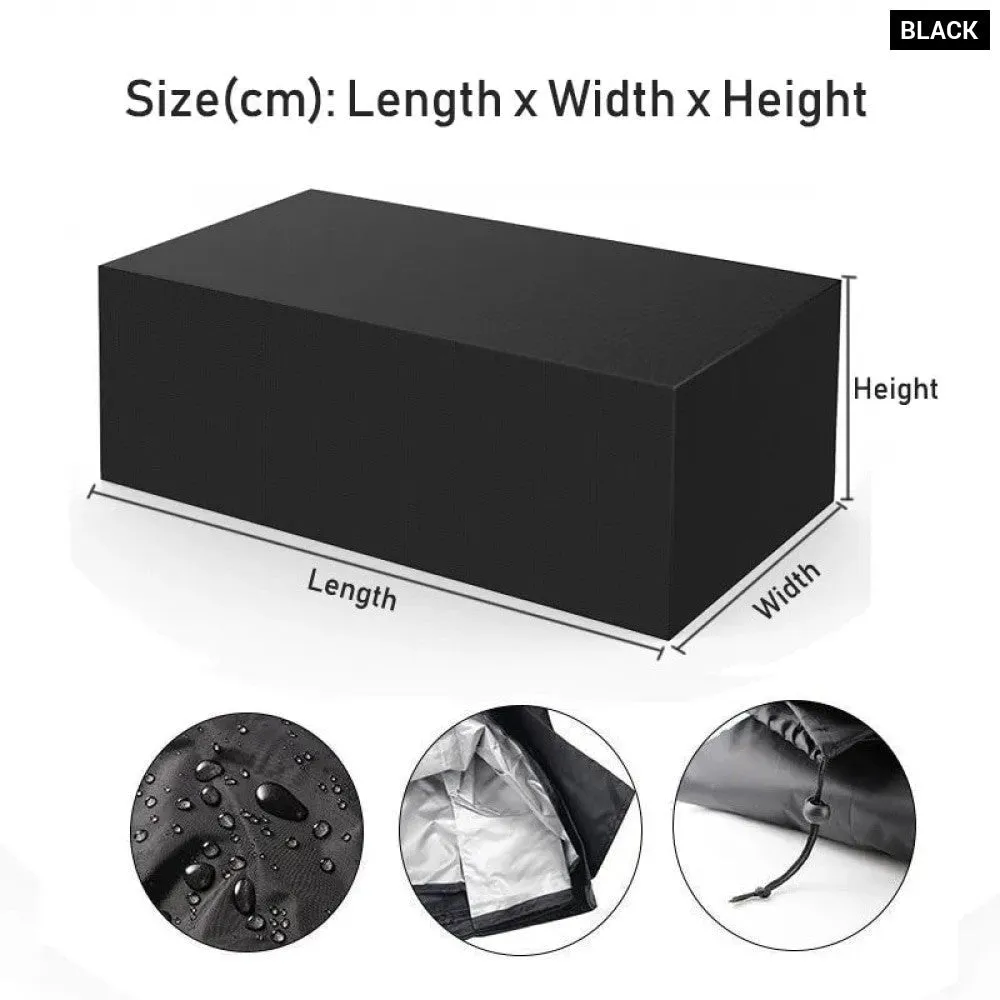 190t / 210d Oxford Waterproof Furniture Cover for Rattan Table Cube Chair Sofa Dustproof Rain Garden Patio Protective Cover