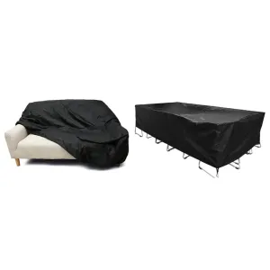 190t / 210d Oxford Waterproof Furniture Cover for Rattan Table Cube Chair Sofa Dustproof Rain Garden Patio Protective Cover