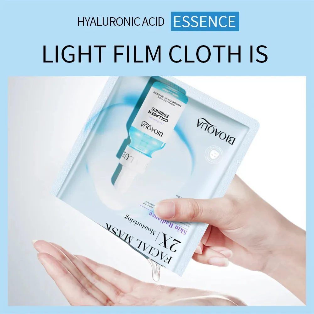 20 Piece Hydrating Centella Collagen Face Masks With Hyaluronic Acid For Refreshed Skin
