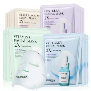 20 Piece Hydrating Centella Collagen Face Masks With Hyaluronic Acid For Refreshed Skin