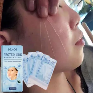 60pcs Gold Protein Line Anti-wrinkle Firming Facial Filler No Needle Absorbable Fade Fine Lines Collagen Thread Anti-Aging Serum