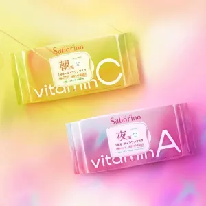 BCL Saborino Morning & Night Face Mask Vitamin C and A Set