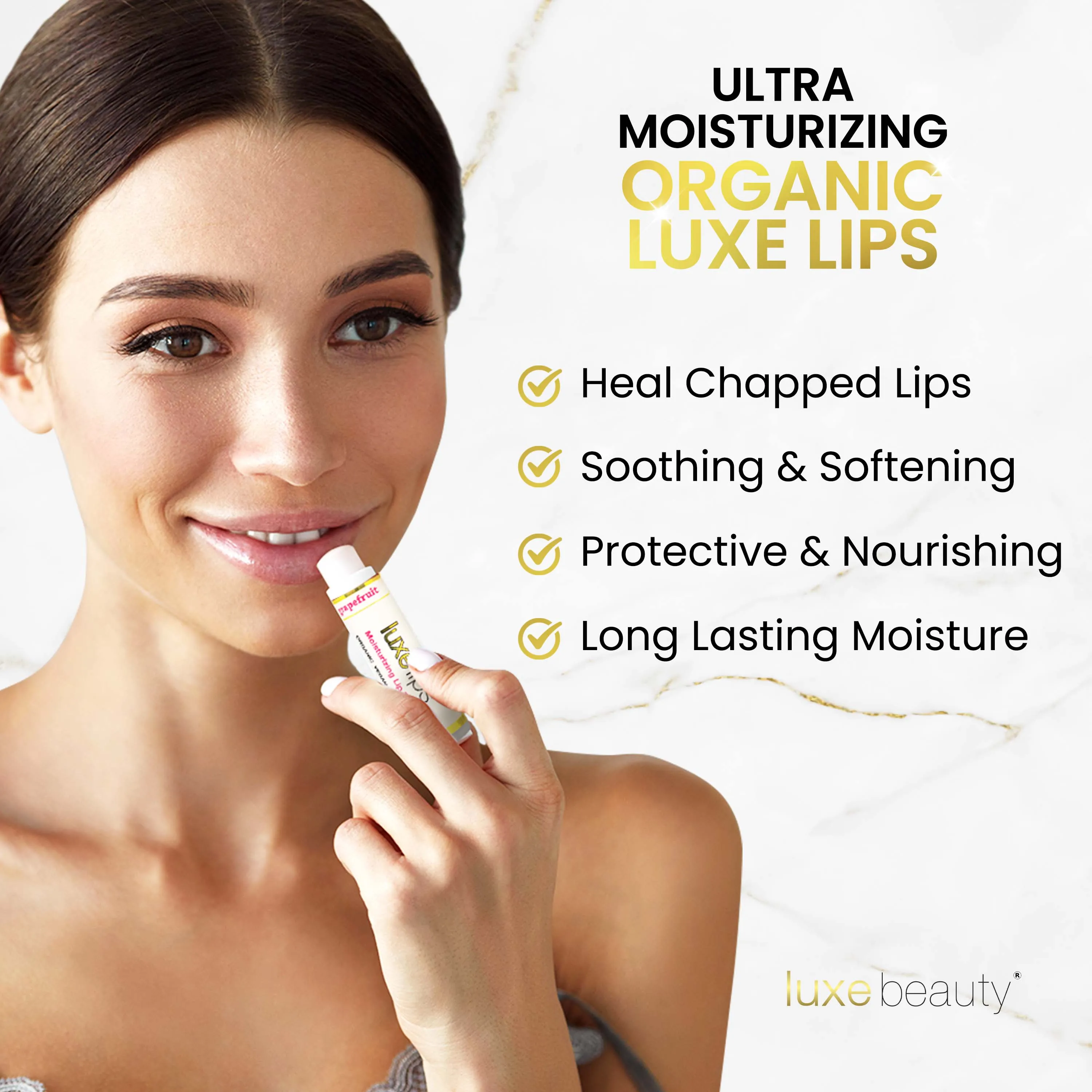 Beeswax Free, Nut Free Lip Balm - Luxe Lips - Vanilla Cupcake