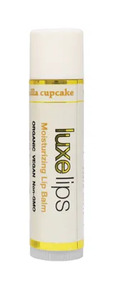 Beeswax Free, Nut Free Lip Balm - Luxe Lips - Vanilla Cupcake