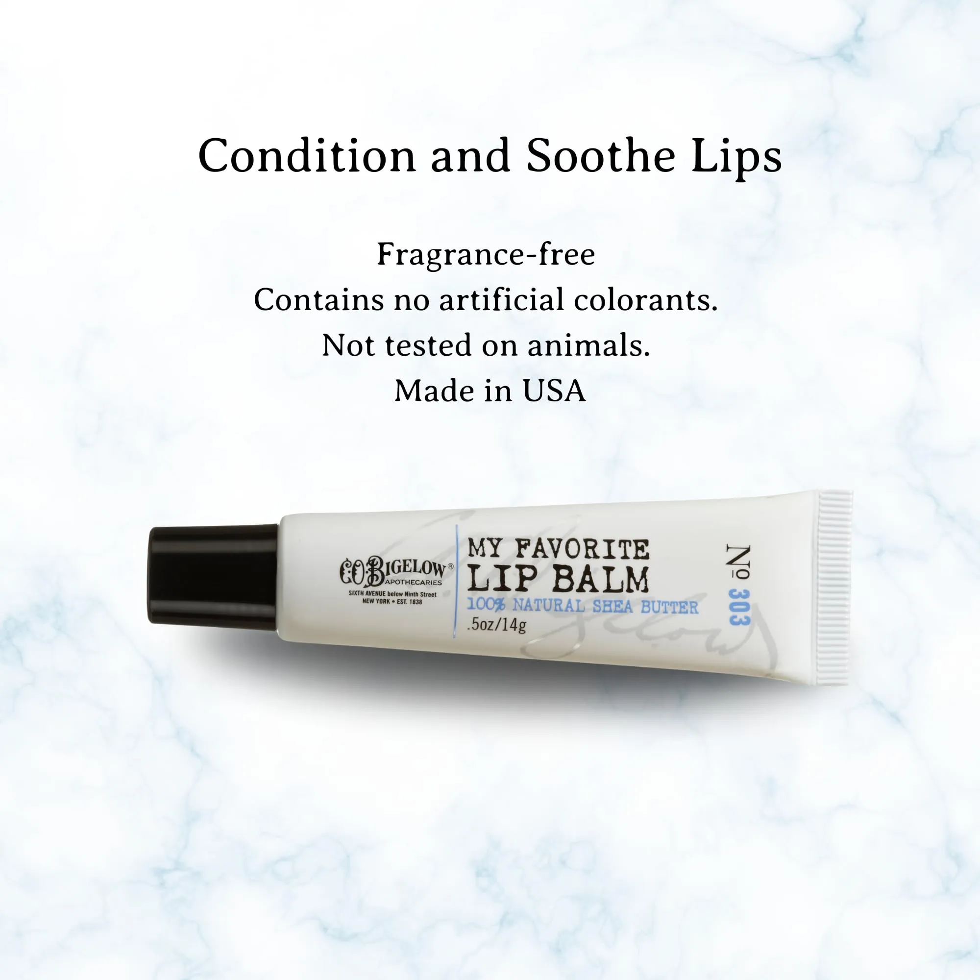 C.O. Bigelow My Favorite Lip Balm Trio, Lip Balm Tubes for Dry Lips, Moisturizing Lip Care with Shea Butter, Bulk Lip Balm 3 Pack, 0.5 oz Each