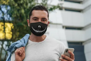 Devil Smile: Printed Tetra Shield Protection Mask ( PACK OF 3 )