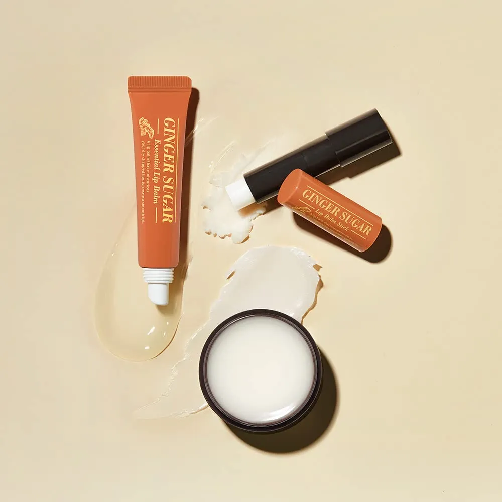 ETUDE Ginger Sugar Essential Lip Treatment 15ml | Gentle Korean Lip Skin Care| Smooth and Moist Lips| Natural Ingredients Nourish & Hydrate Ginger, Sugar, Shea Butter Give Moisturizing Relaxing Effect