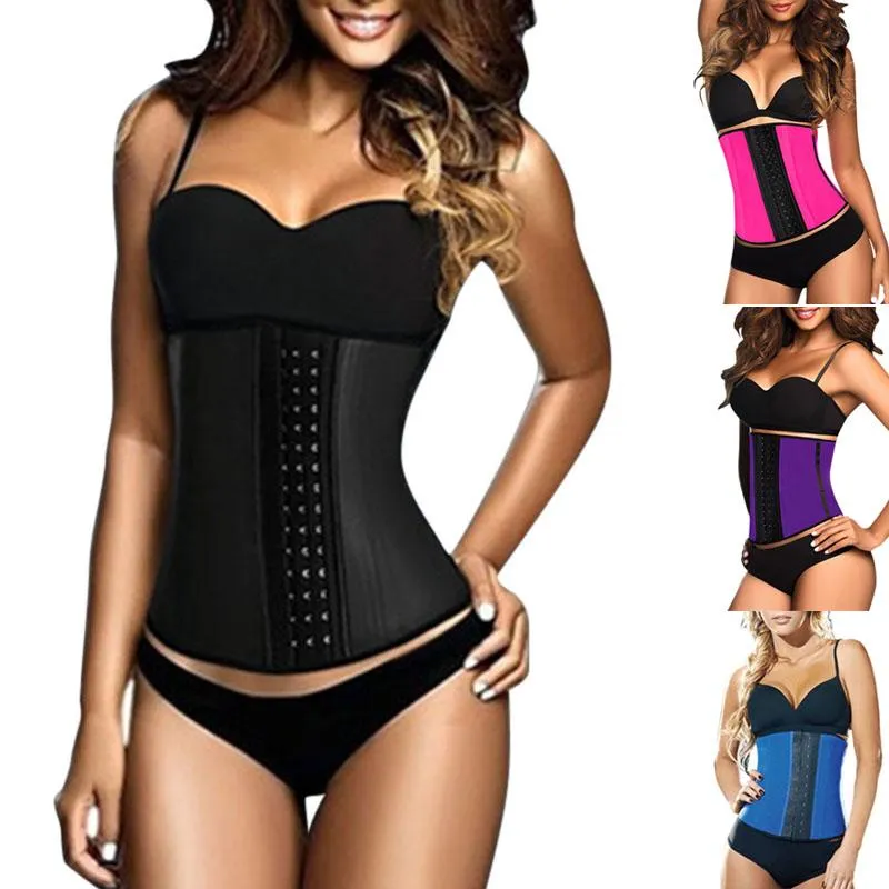 Fashion Women Latex Rubber Waist Trainer Cincher Underbust Corset Body Shaper Shapewear Slimming Product For Women