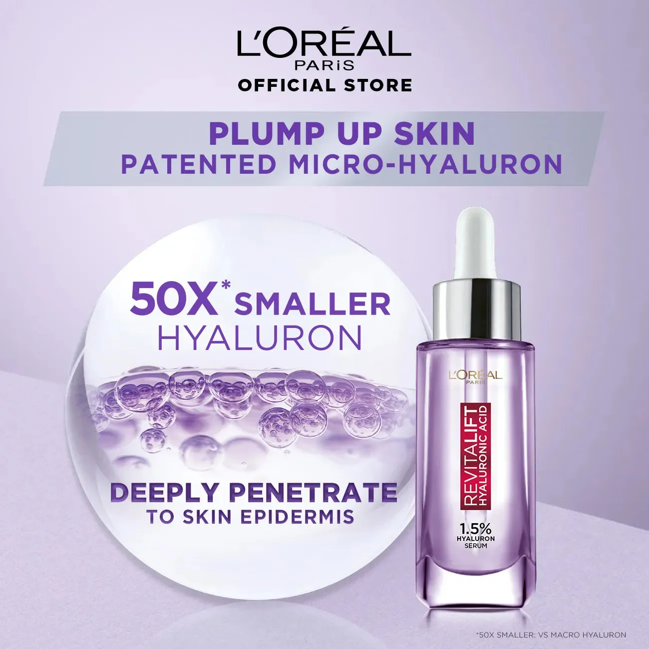L'Oreal Serum with 1.5 % Hyaluronic Acid (15ml) for all Skin types