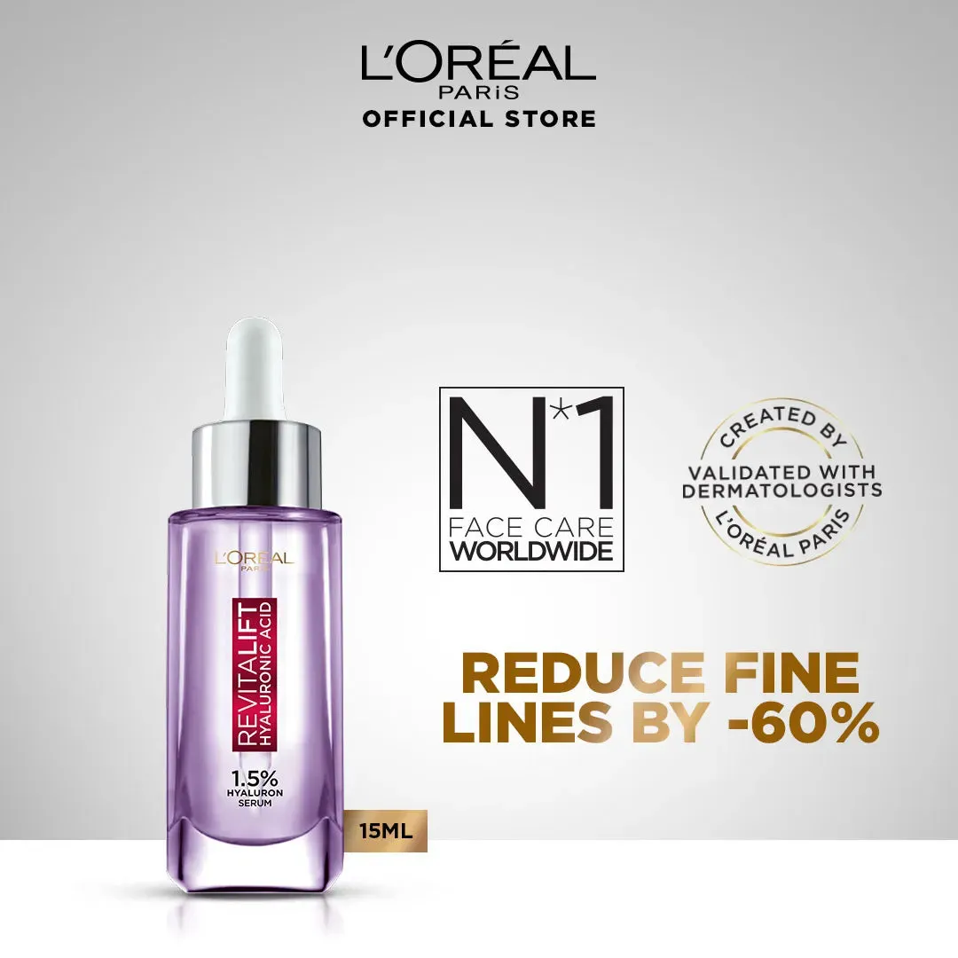 L'Oreal Serum with 1.5 % Hyaluronic Acid (15ml) for all Skin types