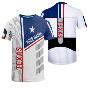 Unisex Customized Texas T-Shirt 100% Polyester- Personalized Premium T-Shirt