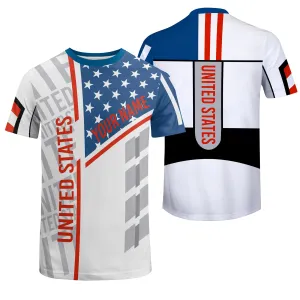 Unisex Customized United States T-Shirt 100% Polyester- Personalized Premium T-Shirt